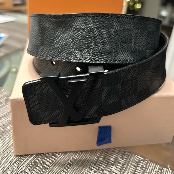 LOUIS VUITTON Size 36 Cognac Leather Belt